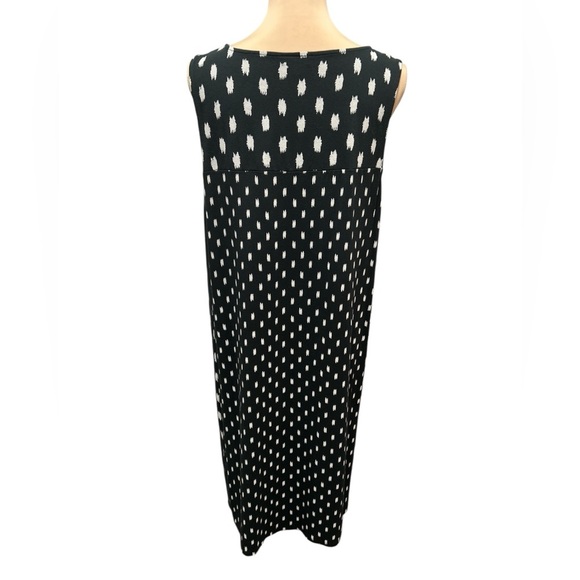 J. Jill Wearever Collection A Line Black & White Print Sleeveless Dress Sz Large - Picture 4 of 12